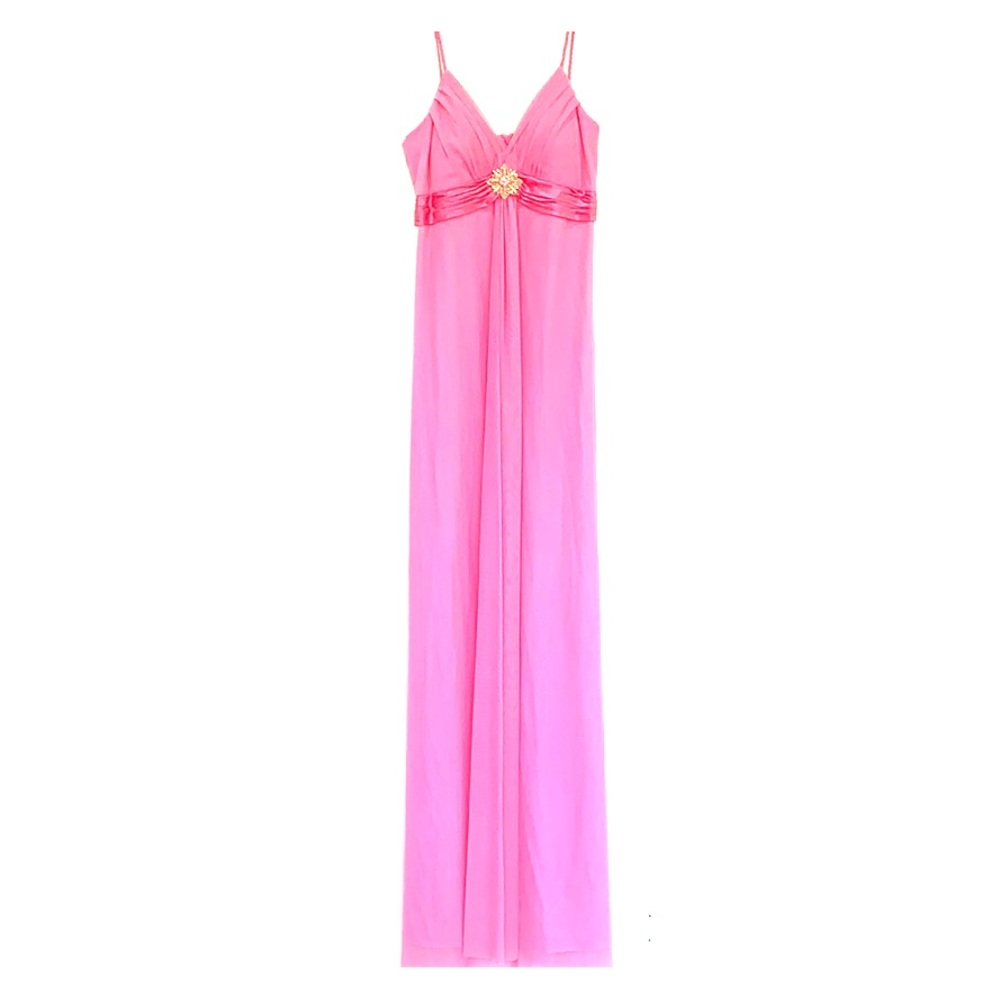 Long pink prom dress size 4